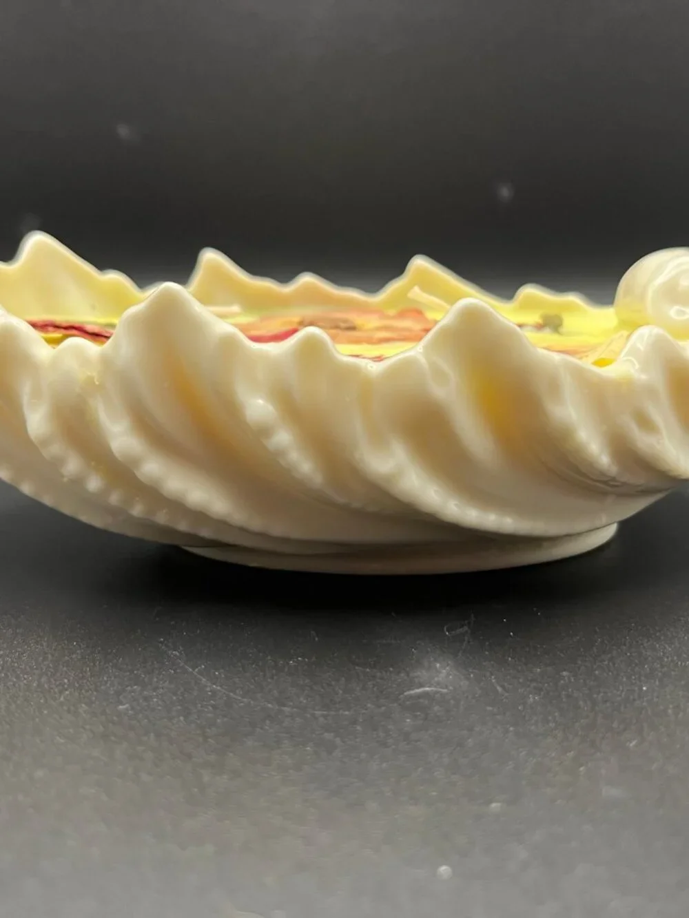 Pressed Botanical Lenox Shell Dish Candle Lemon Blossom